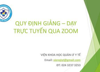 QUY ĐỊNH VỀ VIỆC GIẢNG – DẠY TRỰC TUYẾN
