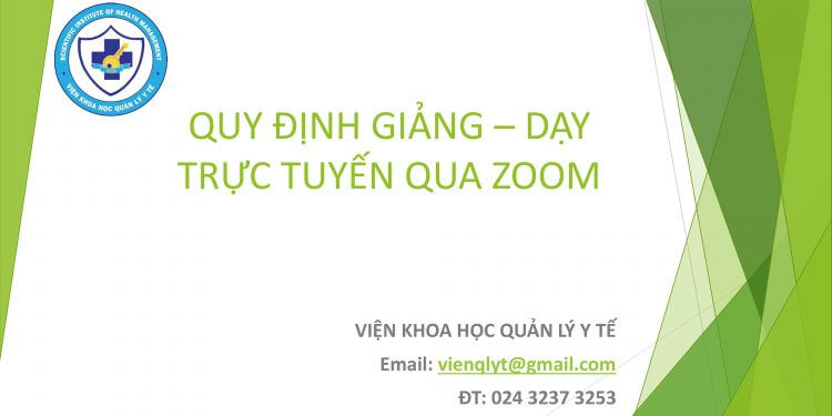 QUY ĐỊNH VỀ VIỆC GIẢNG – DẠY TRỰC TUYẾN